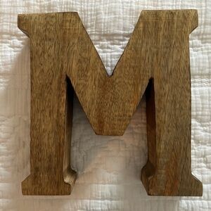 Wooden initial M